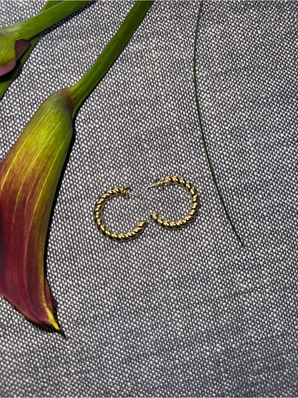 Gorjana Gold Plated Twisted Hoop Earrings